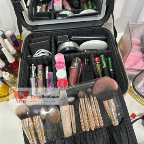 Cosmetiquera Profesional con Espejo LED